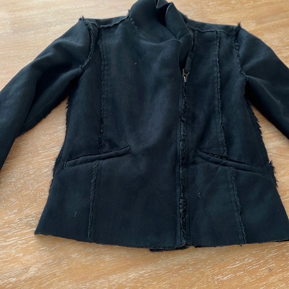 Faux fur blazer